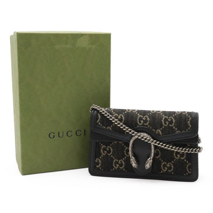 Gucci Dionysus GG Denim Super Mini Bag Chain Bag Shoulder Bag 2WAY Clutch Taiga