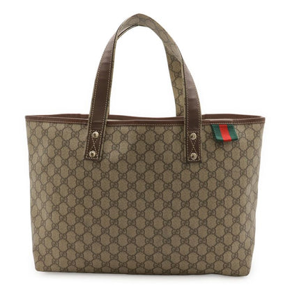 Gucci GG Supreme GG Plus Sherry Line Tote Bag Shoulder Bag PVC Leather Beige
