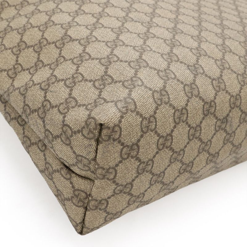 Gucci GG Supreme GG Plus Sherry Line Tote Bag Shoulder Bag PVC Leather Beige