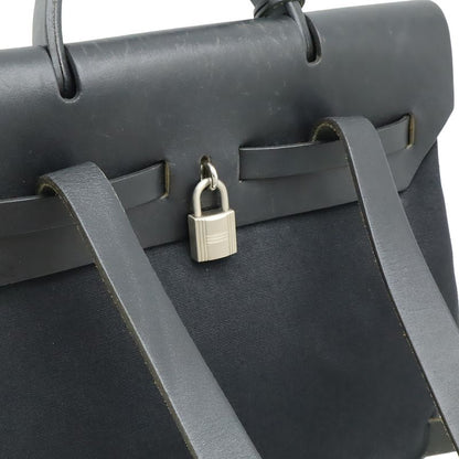 Hermes Herbag Her Bag A Dos PM Rucksack Sac Backpack 2WAY Handbag Toile