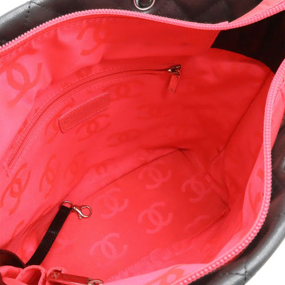 Chanel Cambon Line Medium Tote Bag Shoulder Bag Soft Calf Leather Black White