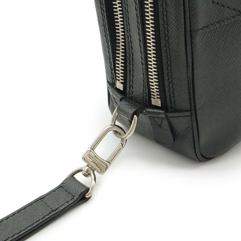 Louis Vuitton Taiga Neo Pavel Second Bag Clutch Bag Leather Ardoise Black