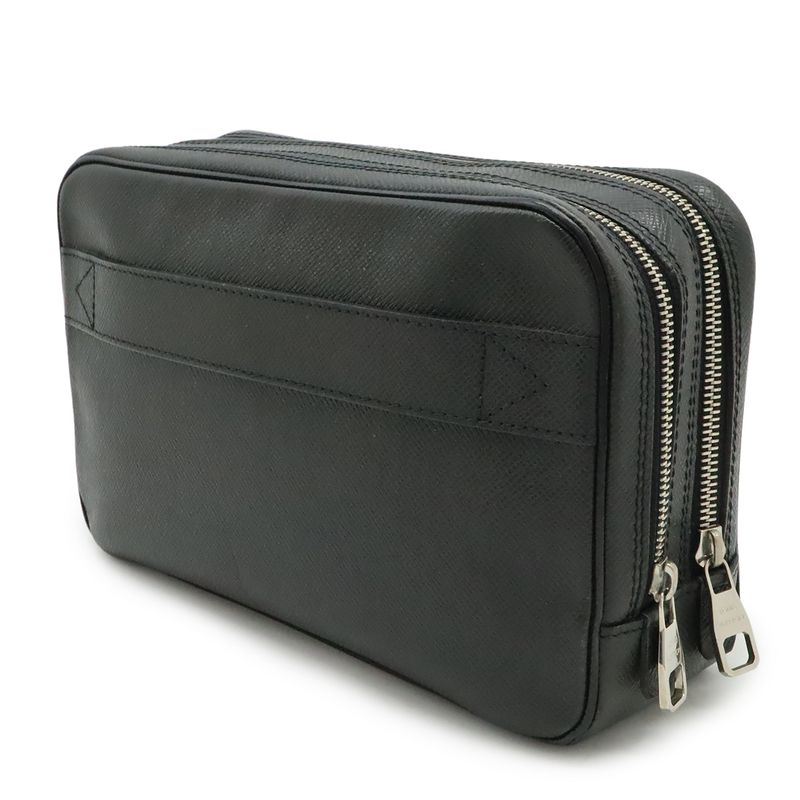 Louis Vuitton Taiga Neo Pavel Second Bag Clutch Bag Leather Ardoise Black