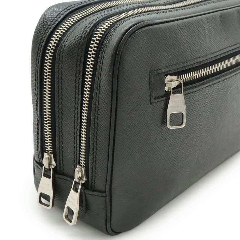 Louis Vuitton Taiga Neo Pavel Second Bag Clutch Bag Leather Ardoise Black