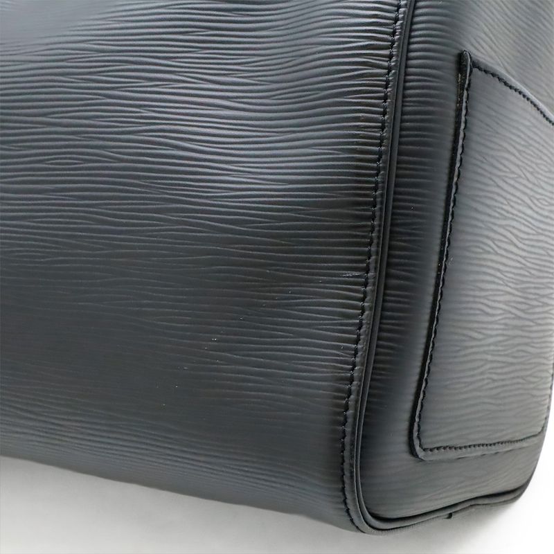 Louis Vuitton Epi Speedy 30 Handbag Mini Boston Bag Soft Epi Leather Noir Black
