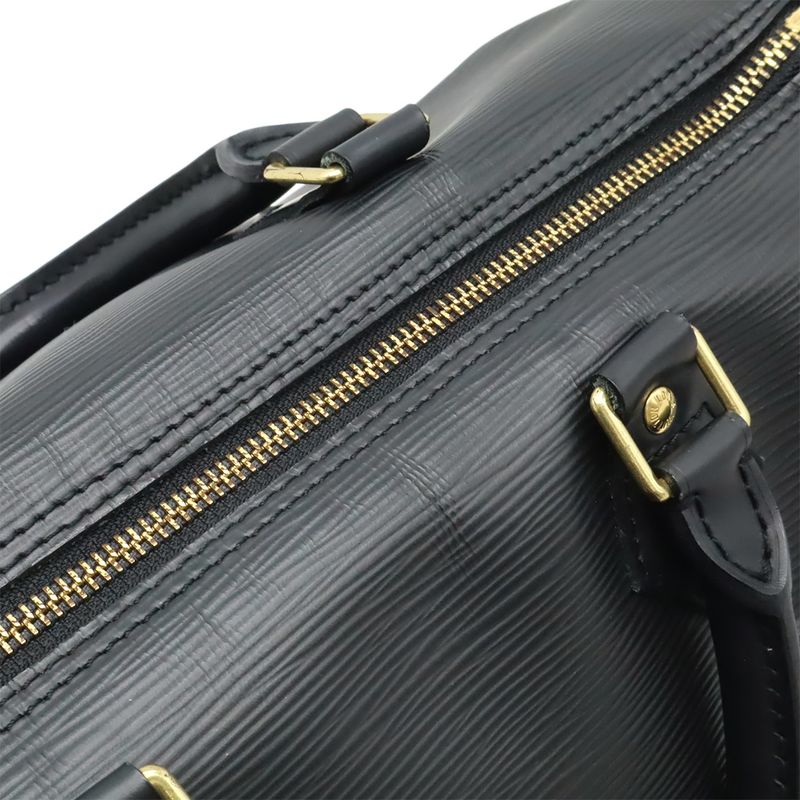 Louis Vuitton Epi Speedy 30 Handbag Mini Boston Bag Soft Epi Leather Noir Black