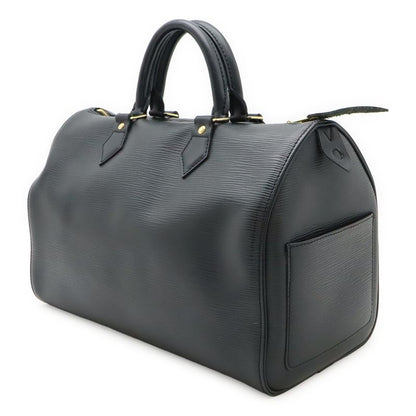 Louis Vuitton Epi Speedy 30 Handbag Mini Boston Bag Soft Epi Leather Noir Black