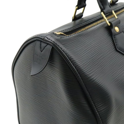 Louis Vuitton Epi Speedy 30 Handbag Mini Boston Bag Soft Epi Leather Noir Black