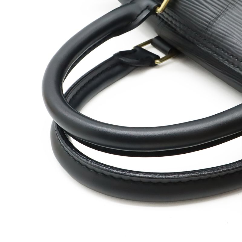 Louis Vuitton Epi Speedy 30 Handbag Mini Boston Bag Soft Epi Leather Noir Black