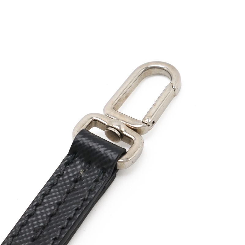 Prada Second Bag Clutch Bag Multi Pouch Leather NERO Black Silver Hardware