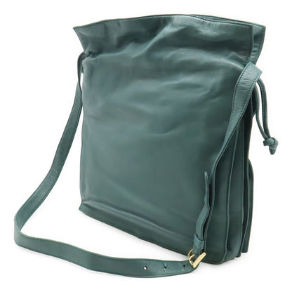Loewe Flamenco Drawstring Bag Shoulder Bag Crossbody Nappa Leather Blue Green