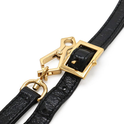 Gucci Sylvie Sherry Line Ribbon Shoulder Bag 2WAY Clutch Velvet Enamel Black