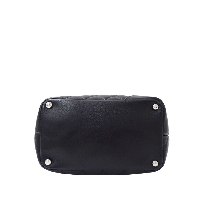 Chanel Bag Tote Lambskin Cambon Medium Black Handbag