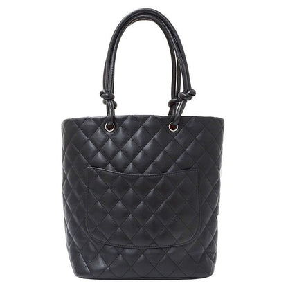 Chanel Bag Tote Lambskin Cambon Medium Black Handbag