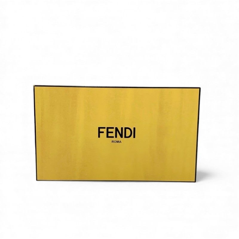 Fendi First Boots Short Shoes Leather Black Gold Metal Heel FF Logo