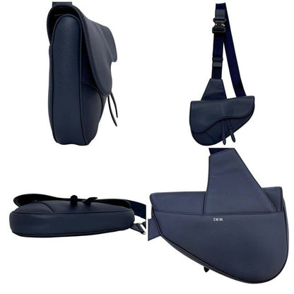 Christian Dior Body Bag Saddle Bag Navy Blue