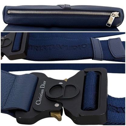 Christian Dior Body Bag Saddle Bag Navy Blue