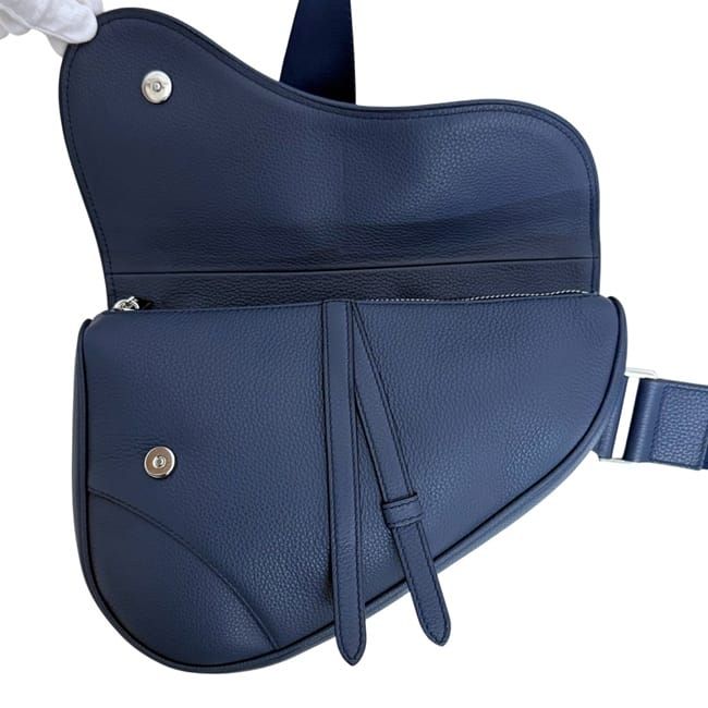 Christian Dior Body Bag Saddle Bag Navy Blue