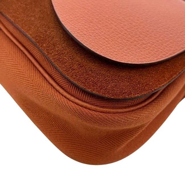 Hermes Semi Shoulder Bag Colorado PM Orange Leather