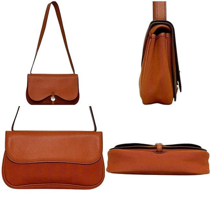 Hermes Semi Shoulder Bag Colorado PM Orange Leather