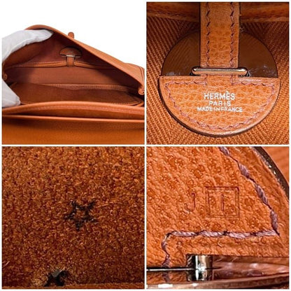 Hermes Semi Shoulder Bag Colorado PM Orange Leather