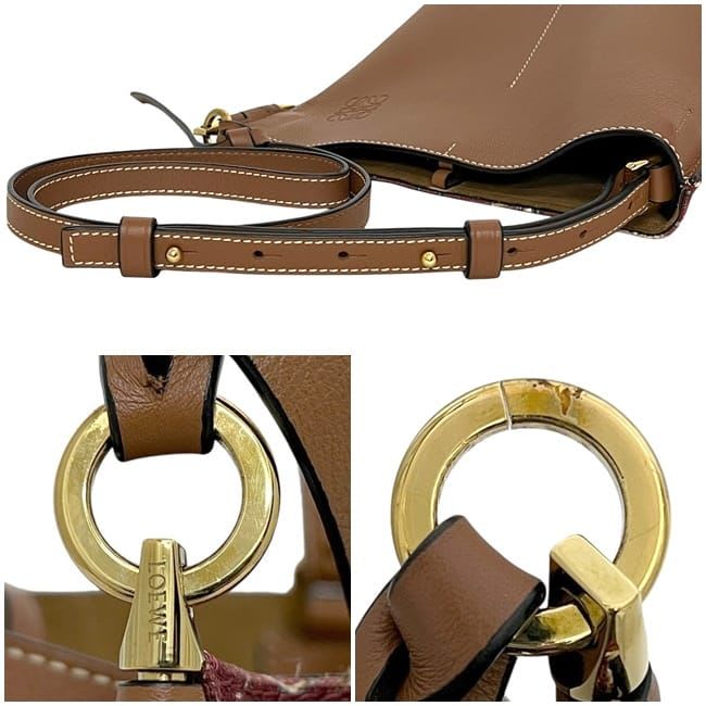 Loewe Shoulder Bag Gate Bucket Brown Paula's Ibiza