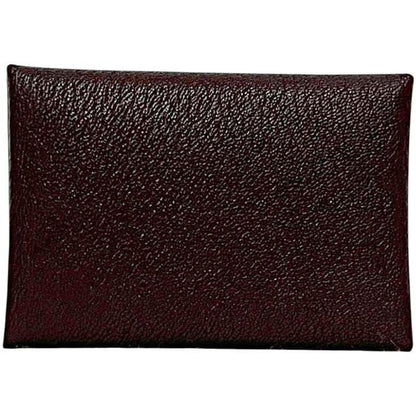 Hermes Bifold Wallet Calvi Duo Brown Blue Coin Purse