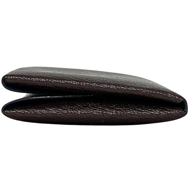 Hermes Bifold Wallet Calvi Duo Brown Blue Coin Purse