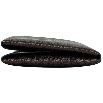 Hermes Bifold Wallet Calvi Duo Brown Blue Coin Purse