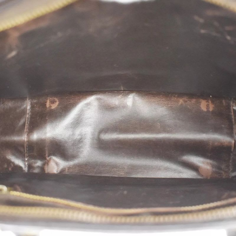 Fendi Handbag Zucca Pattern Brown Canvas Leather 62 Bs172