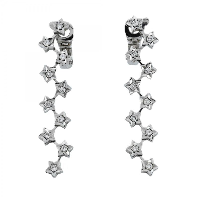 Chanel Earring Comet Star 18k White Gold White Gold Diamond Ladies