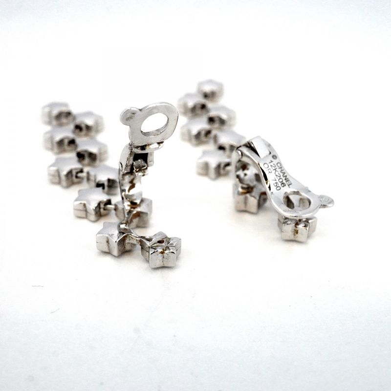 Chanel Earring Comet Star 18k White Gold White Gold Diamond Ladies