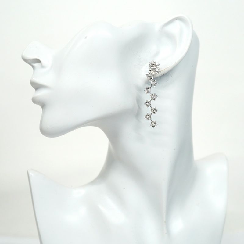 Chanel Earring Comet Star 18k White Gold White Gold Diamond Ladies