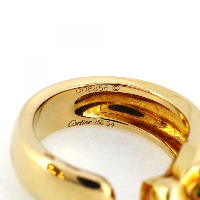 Cartier Ring Panthère 18k Pink Gold Pink Gold Onyx Emerald Black Green #54