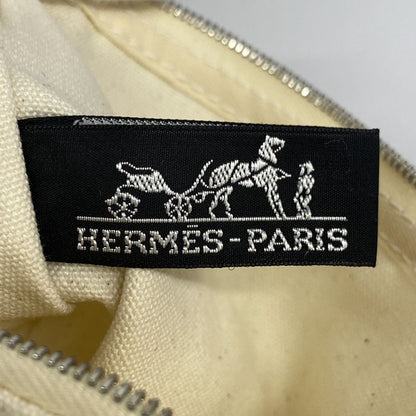 Hermes Tote Bag Cannes MM Canvas Brown Silver Hardware Ladies