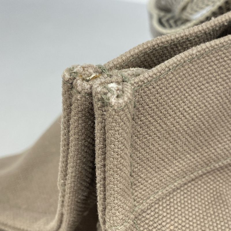 Hermes Tote Bag Cannes MM Canvas Brown Silver Hardware Ladies