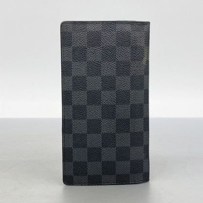 Louis Vuitton Long Wallet Damier Graphite Portefeuille Brother N62665 Black