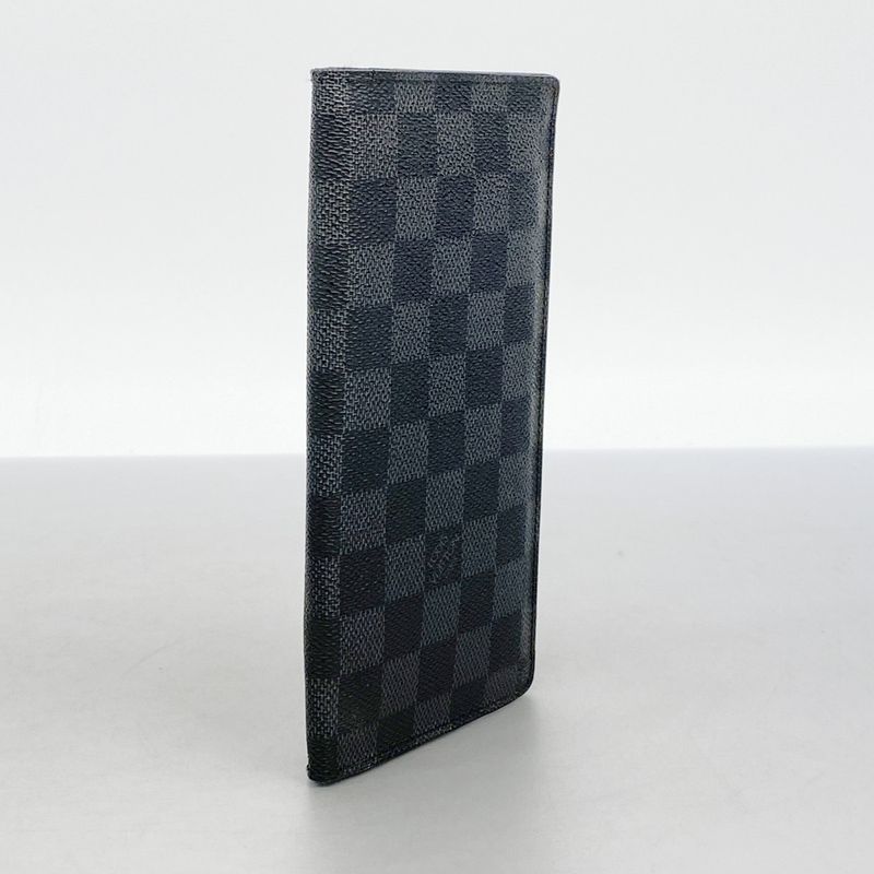 Louis Vuitton Long Wallet Damier Graphite Portefeuille Brother N62665 Black