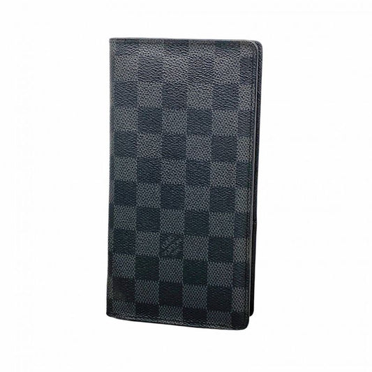 Louis Vuitton Long Wallet Damier Graphite Portefeuille Brother N62665 Black