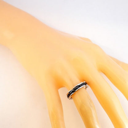 Chanel Ring Ultra Collection 18k White Gold White Gold Ceramic Black #54 Ladies