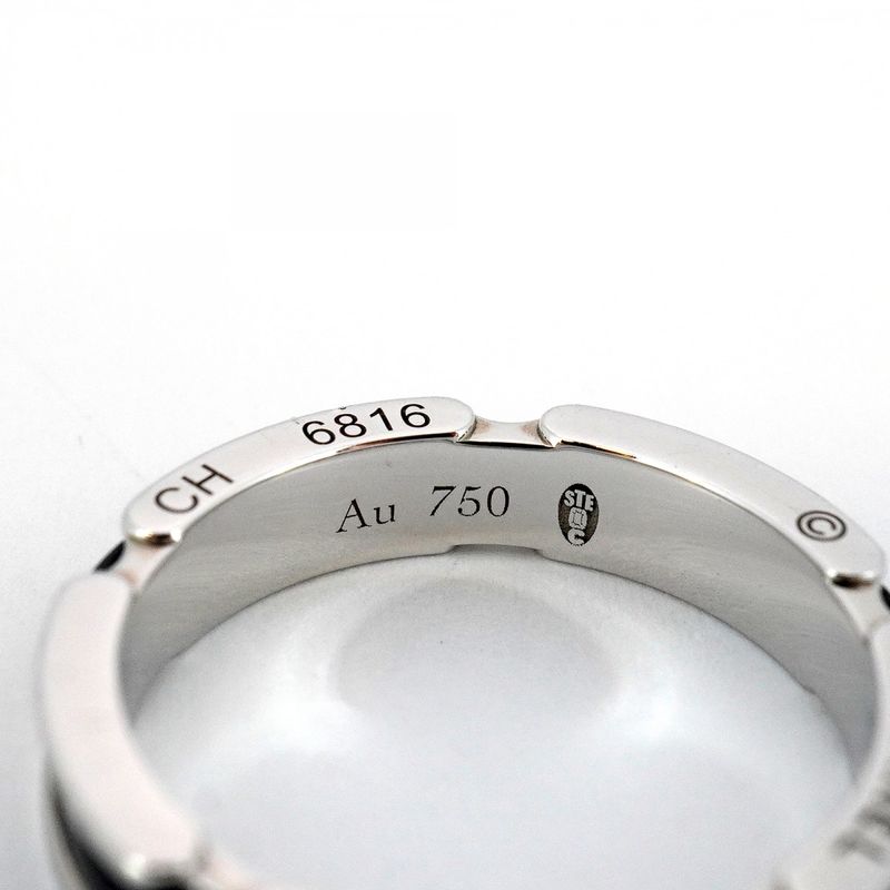 Chanel Ring Ultra Collection 18k White Gold White Gold Ceramic Black #54 Ladies