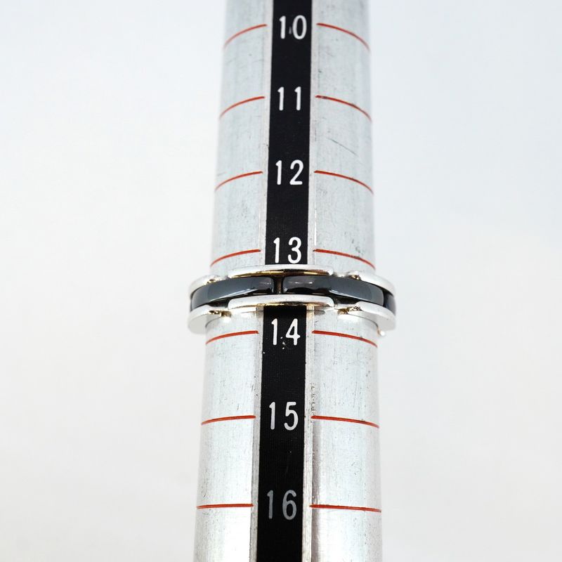 Chanel Ring Ultra Collection 18k White Gold White Gold Ceramic Black #54 Ladies