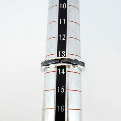 Chanel Ring Ultra Collection 18k White Gold White Gold Ceramic Black #54 Ladies