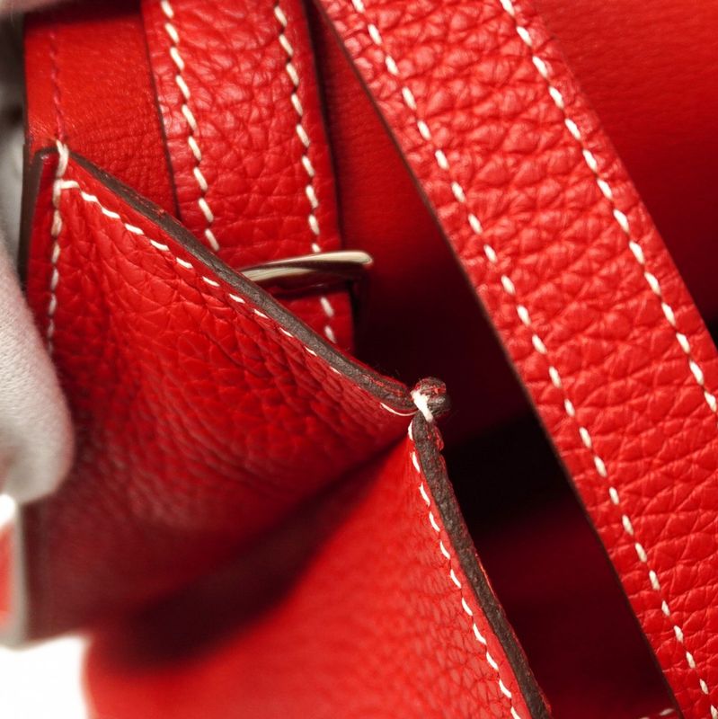 Hermes Handbag Alzan 31 Taurillon Clemence Rouge Kazak Silver Hardware C