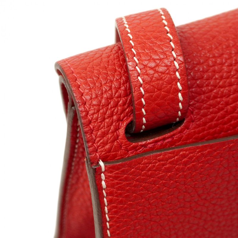 Hermes Handbag Alzan 31 Taurillon Clemence Rouge Kazak Silver Hardware C