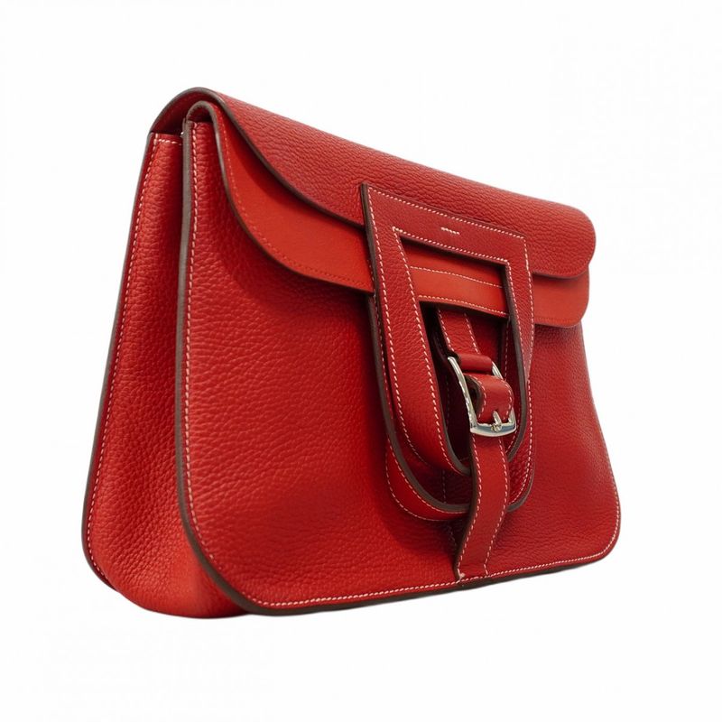 Hermes Handbag Alzan 31 Taurillon Clemence Rouge Kazak Silver Hardware C