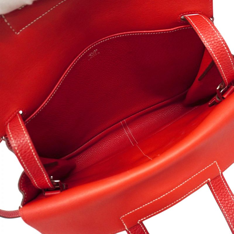 Hermes Handbag Alzan 31 Taurillon Clemence Rouge Kazak Silver Hardware C