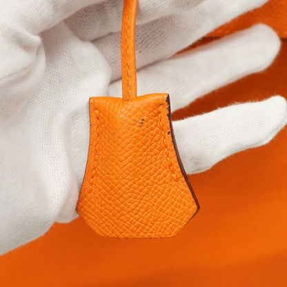 Hermes Briefcase Kelly Depeche 38 Vaux Epson Orange Silver Hardware J Engraved