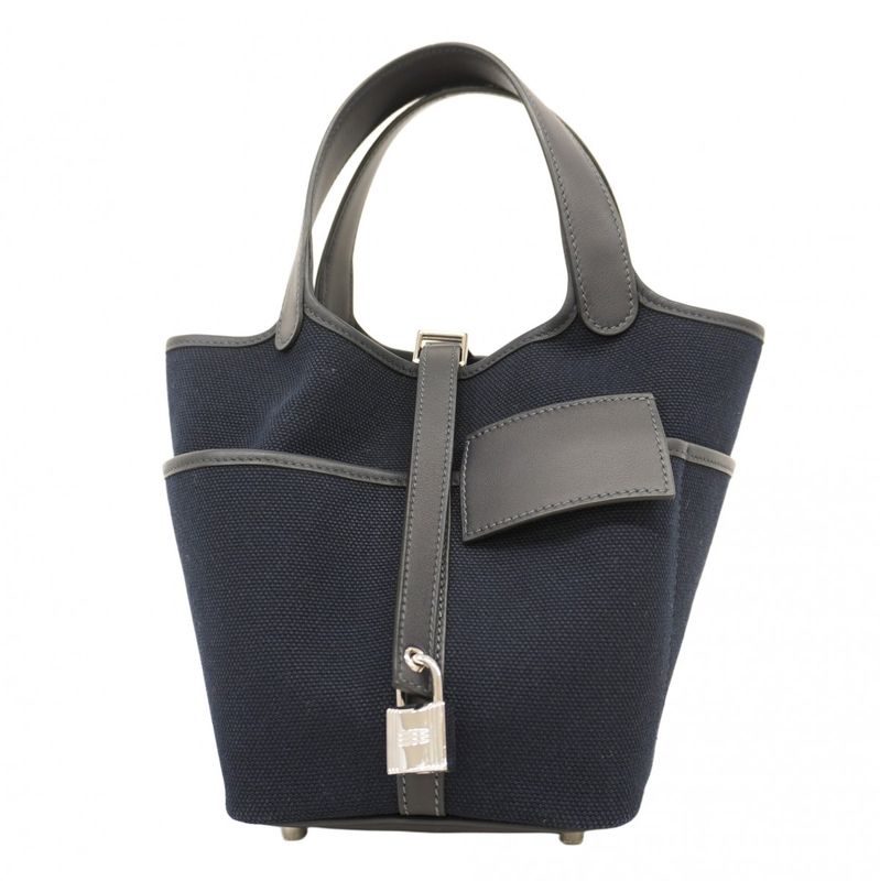 Hermes Handbag Picotan Lock Cargo PM Swift Toilego Elan Blue Marine Cavan
