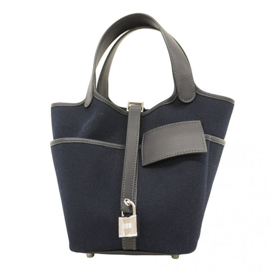 Hermes Handbag Picotan Lock Cargo PM Swift Toilego Elan Blue Marine Cavan